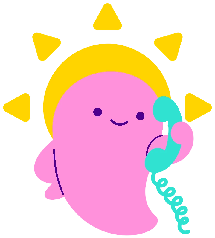 Sol, la asistente de Emptor, hablando por teléfono